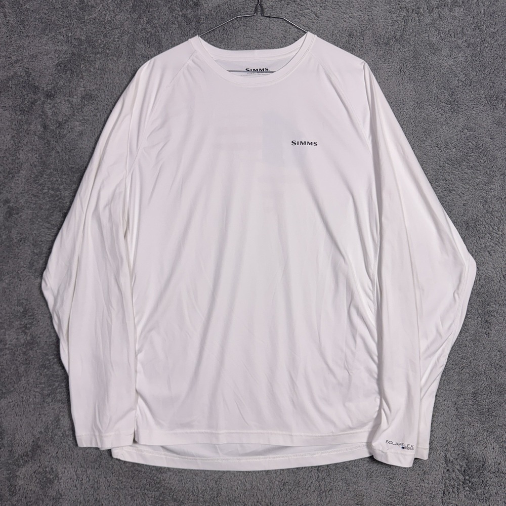 Simms SolarFlex Long Sleeve Shirt Mens 2XL XXL UPF50 Fishing Protection